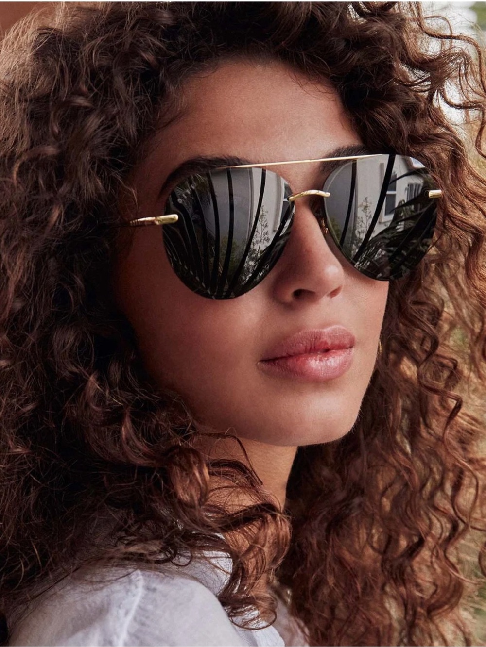 Diff Lenox Gold Frame Sunglasses